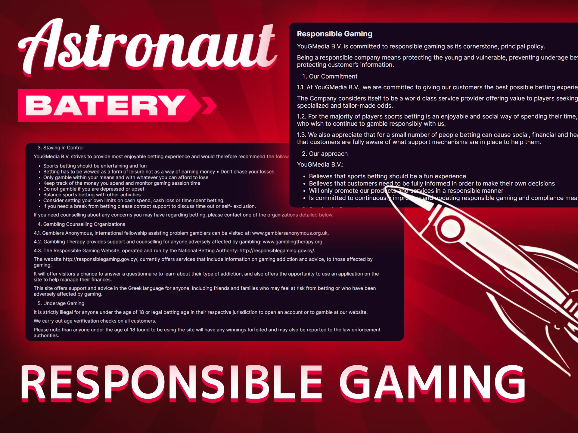 Responsible Gaming on Batery